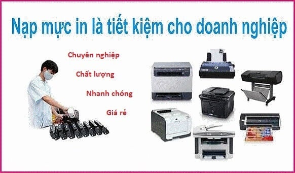 Nạp mực máy in - Công Ty TNHH TM DV Công Nghệ Hoàng Thịnh